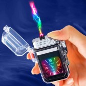 2 in 1 + Lighter + Watch Arc Plasma Lighter Watch ( black color) 