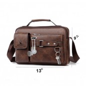 Men & Women Pu Leather Shoulder Bag (Brown shape )