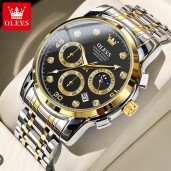 OLEVS Men's Watch Waterproof Diamond set  Stainless Steel