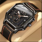OLEVS OEM LOGO skeleton design waterproof fashion watch oem quartz Men's watch