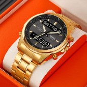SKMEI Men Electronic Watch Dual Display Electronic Watch Multifunctional Waterproof Watch Fashion 