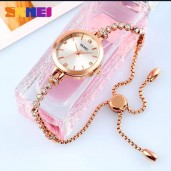 SKMEI Women Watch Fashion Bracelet Quartz Watch Stainless Steel Waterproof Watch For Women 