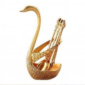 Spoon Set With Swan Stand