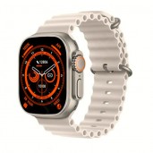T800 Ultra Smartwatch with Wireless Charging-- White Color